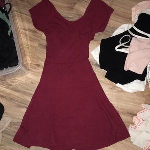 Maroon skater dress